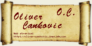 Oliver Čanković vizit kartica